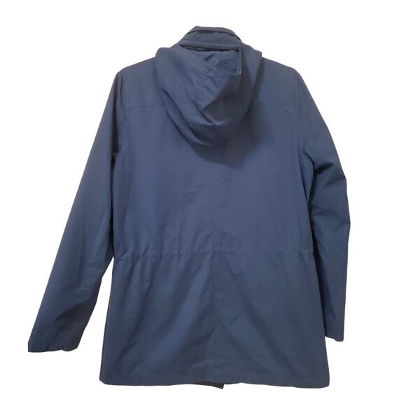J Jill Hooded Jacket Utility Anorak Zip Up Womens Small Blue Fishermancore - Picture 4 of 5